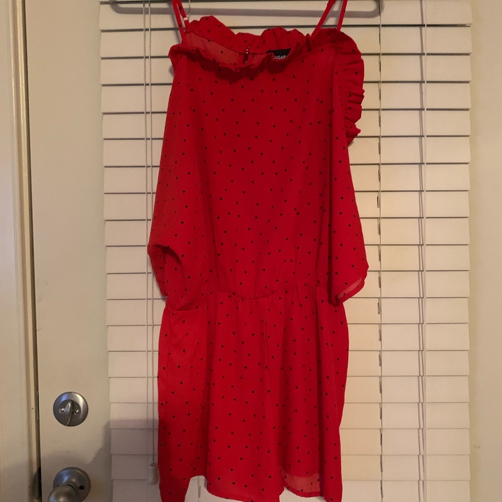 Red Polka Dot Romper